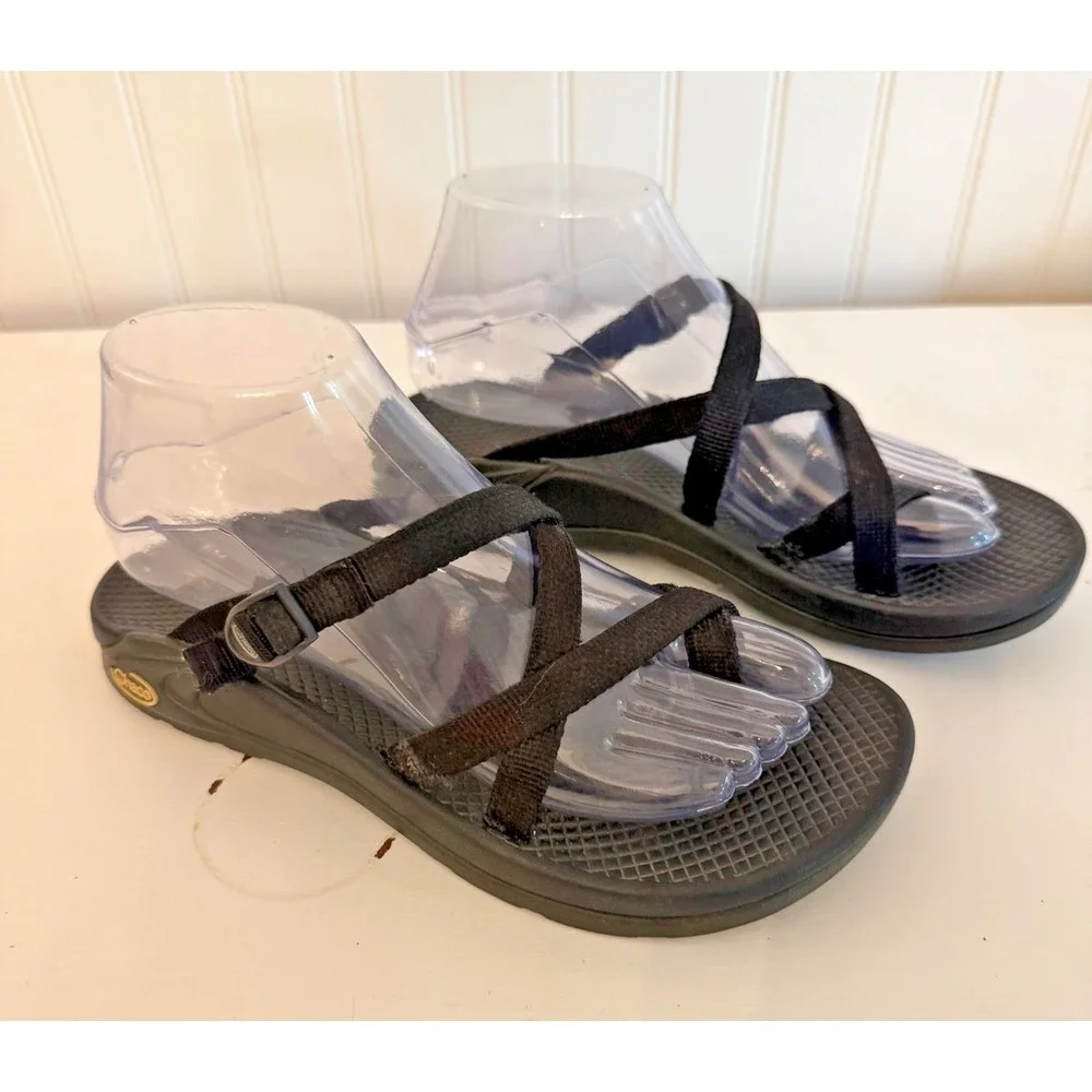 Chaco Sandals Shoes‎ Womens Size 8 Black Strappy Buckle Arch Support Non-Slip